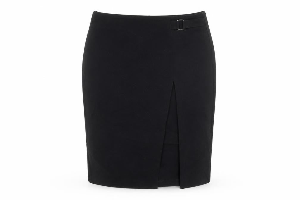 Dorothy Perkins Womens Black Polyester Straight & Pencil Skirt Size 12 Zip
