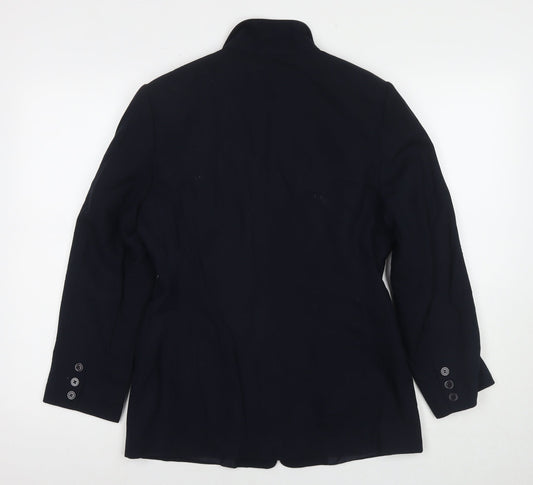 Principles Womens Blue Jacket Blazer Size 12 Button