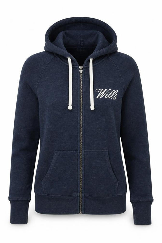 Womens UK 8 Regular Jack Wills Blue Full Zip Hoodie