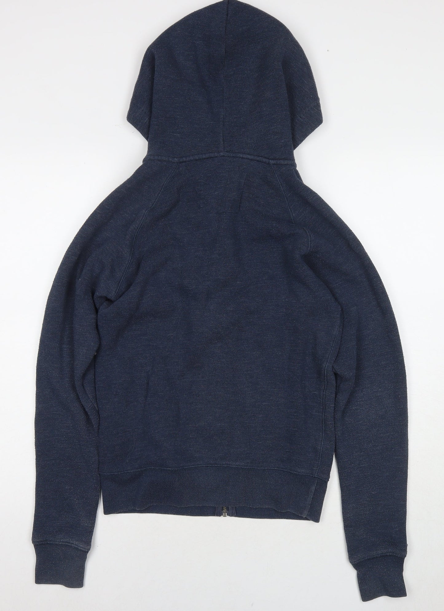 Jack Wills Womens Blue Cotton Full Zip Hoodie Size 8 Zip