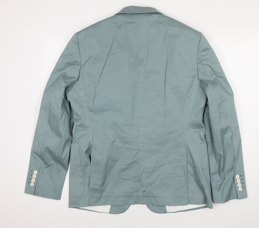 Kiin Mens Blue Polyester Jacket Suit Jacket Size 42 Regular