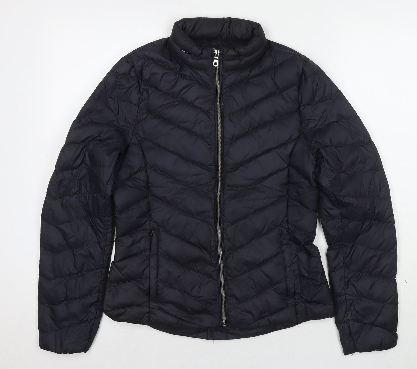 Marks and Spencer Womens Black Puffer Jacket Coat Size 6 Zip