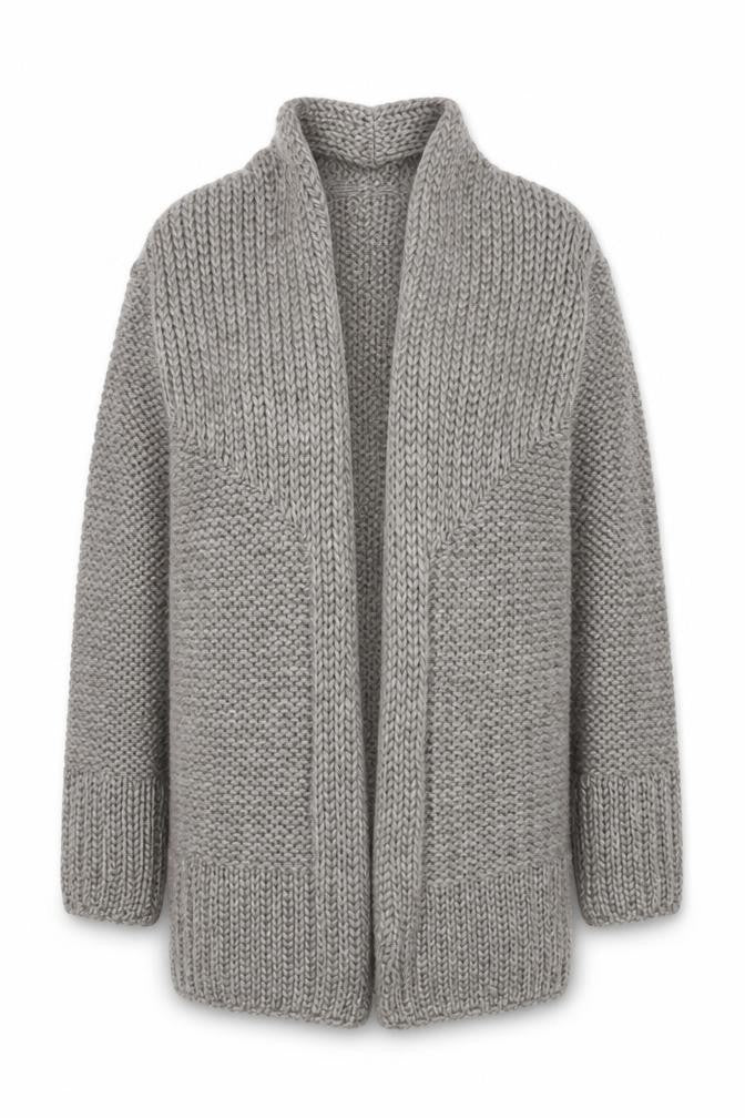 Pimkie Womens Grey V-Neck Acrylic Cardigan Jumper Size S