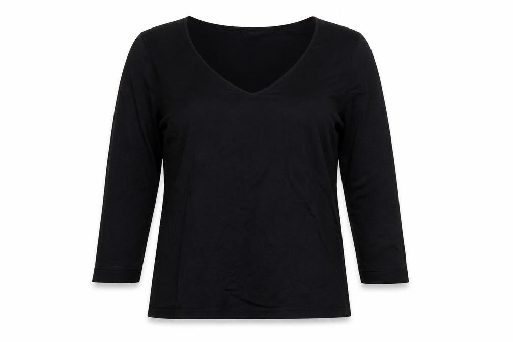Principles Womens Black Viscose Basic Blouse Size 16 Square Neck