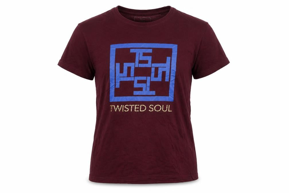 Womens UK Size M Twisted Soul Red Cotton T-Shirt