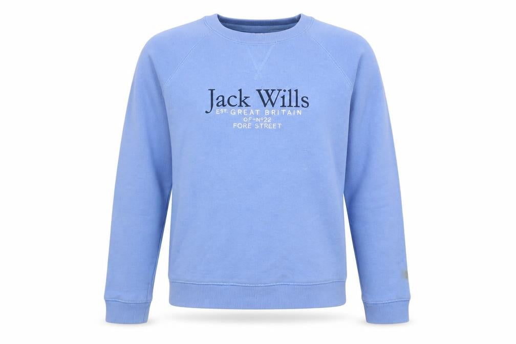 Womens UK 6 Regular Jack Wills Blue Pullover Sweatshirt