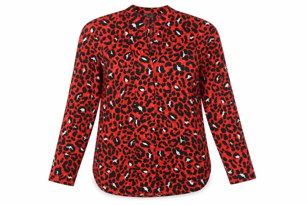 Marks and Spencer Women's Red Animal Print Blouse Size 10