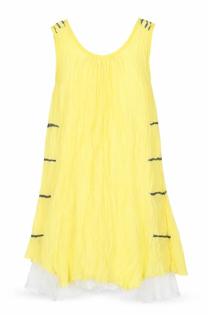 Womens UK Size 16 Autonomy Yellow Viscose T-Shirt