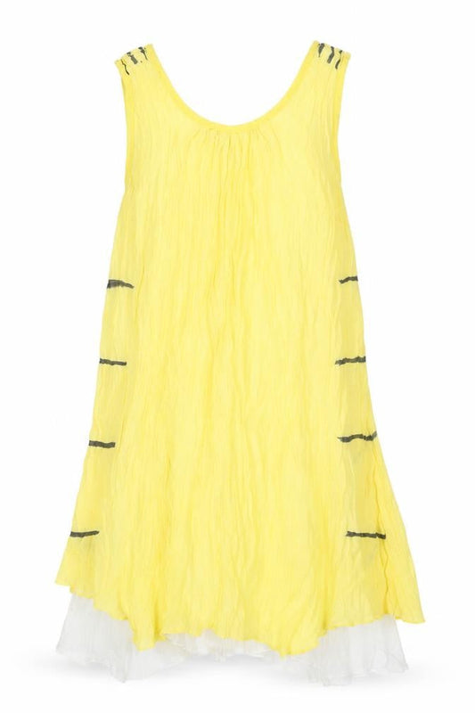 Womens UK Size 16 Autonomy Yellow Viscose T-Shirt