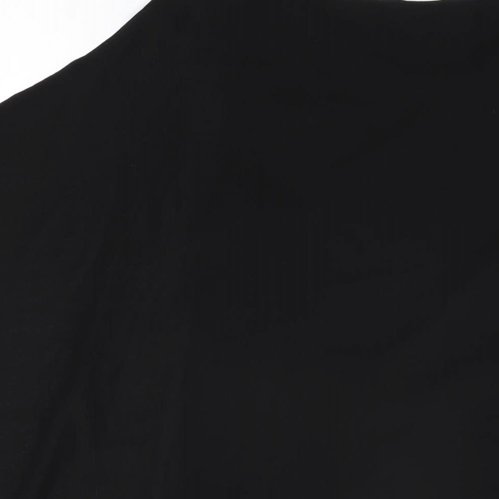 Wallis Womens Black Polyester Basic Blouse Size M Round Neck