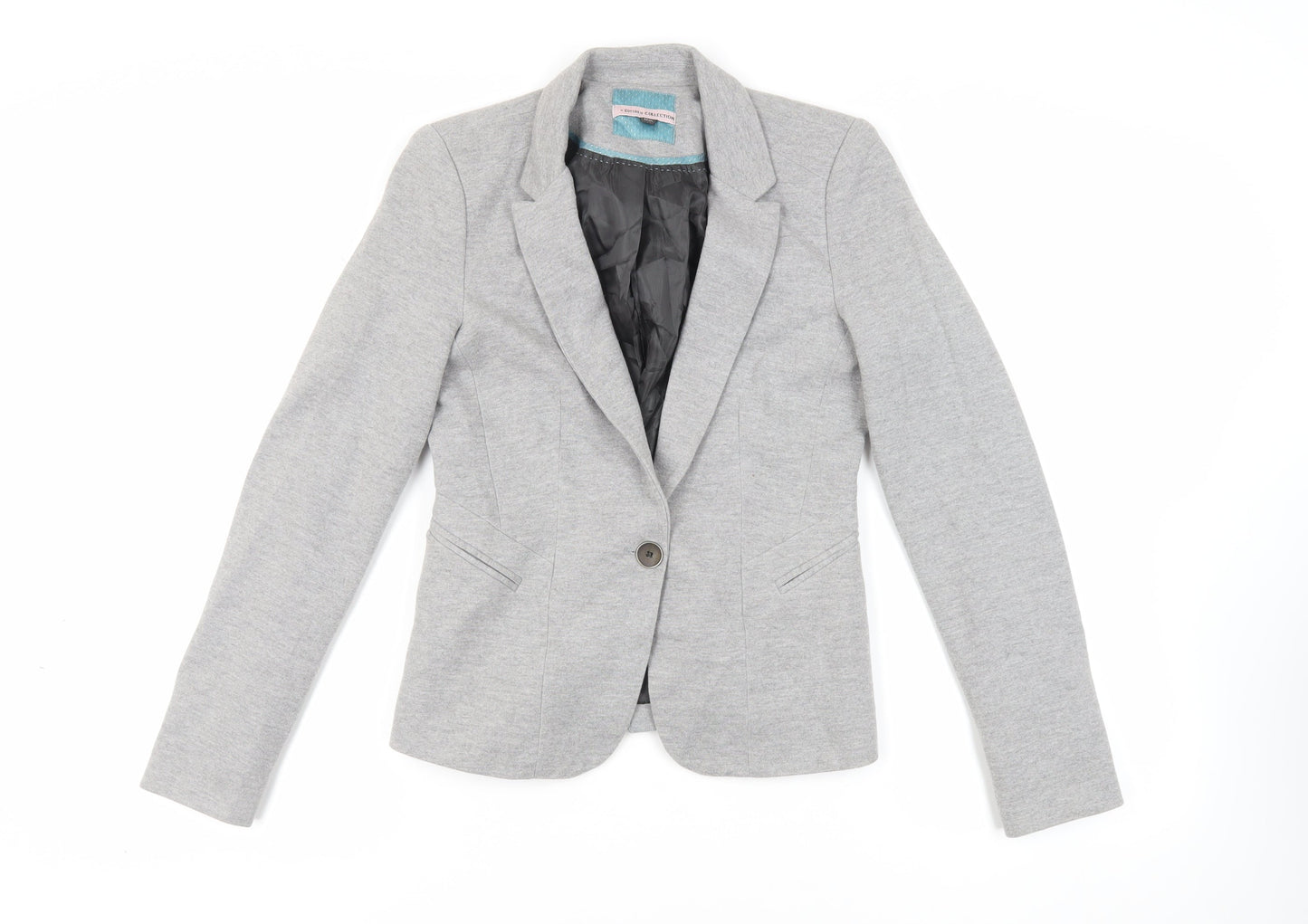 Bershka Womens Grey Jacket Blazer Size M Button