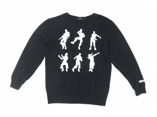 Fortnite Boys Black Polyester Pullover Sweatshirt Size XL Pullover