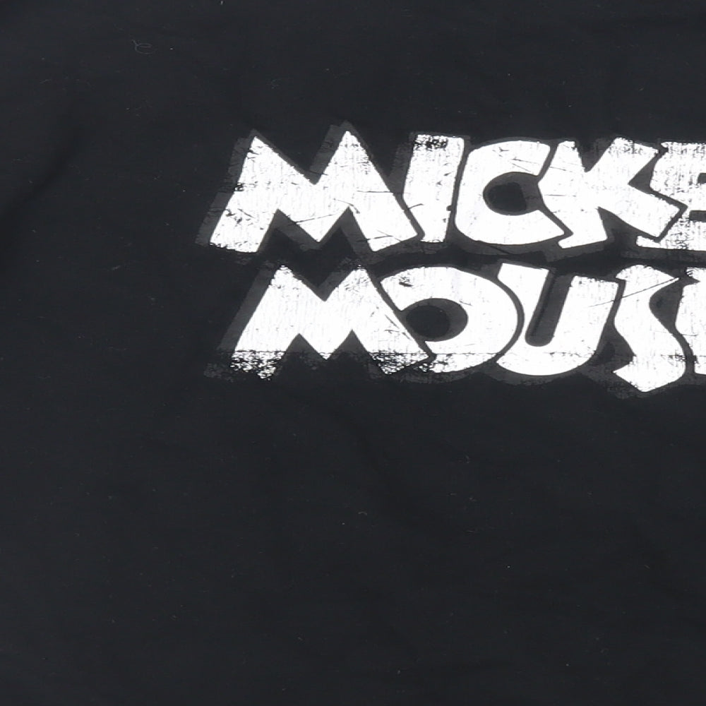 Disney Womens Black Cotton Pullover Sweatshirt Size M Pullover - Mickey Mouse