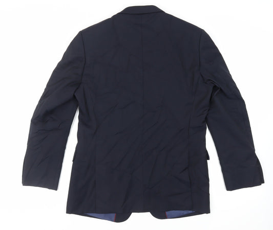 Studio Italia Mens Blue Wool Jacket Suit Jacket Size 40 Regular