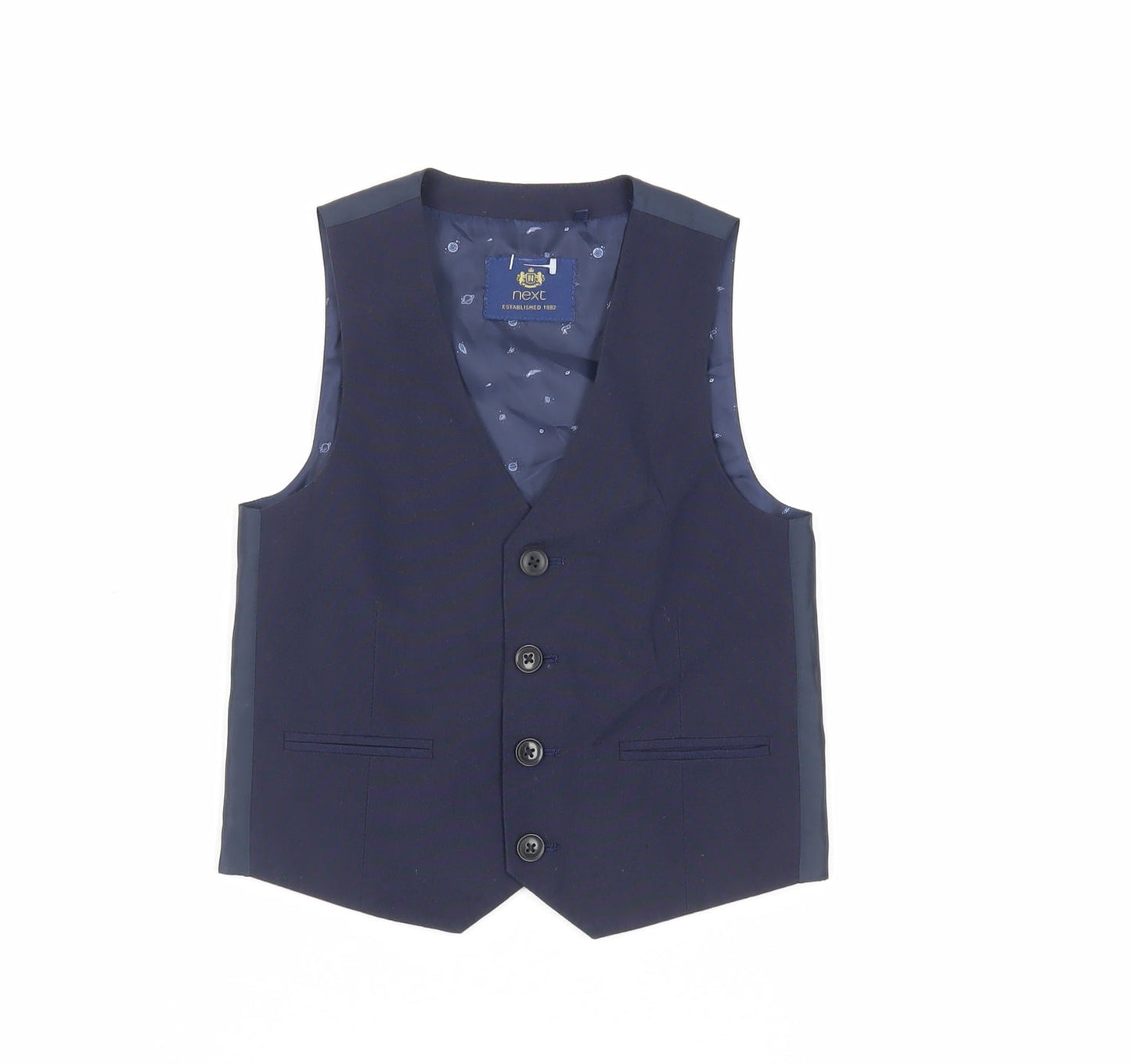 NEXT Boys Blue Jacket Waistcoat Size 5 Years Button