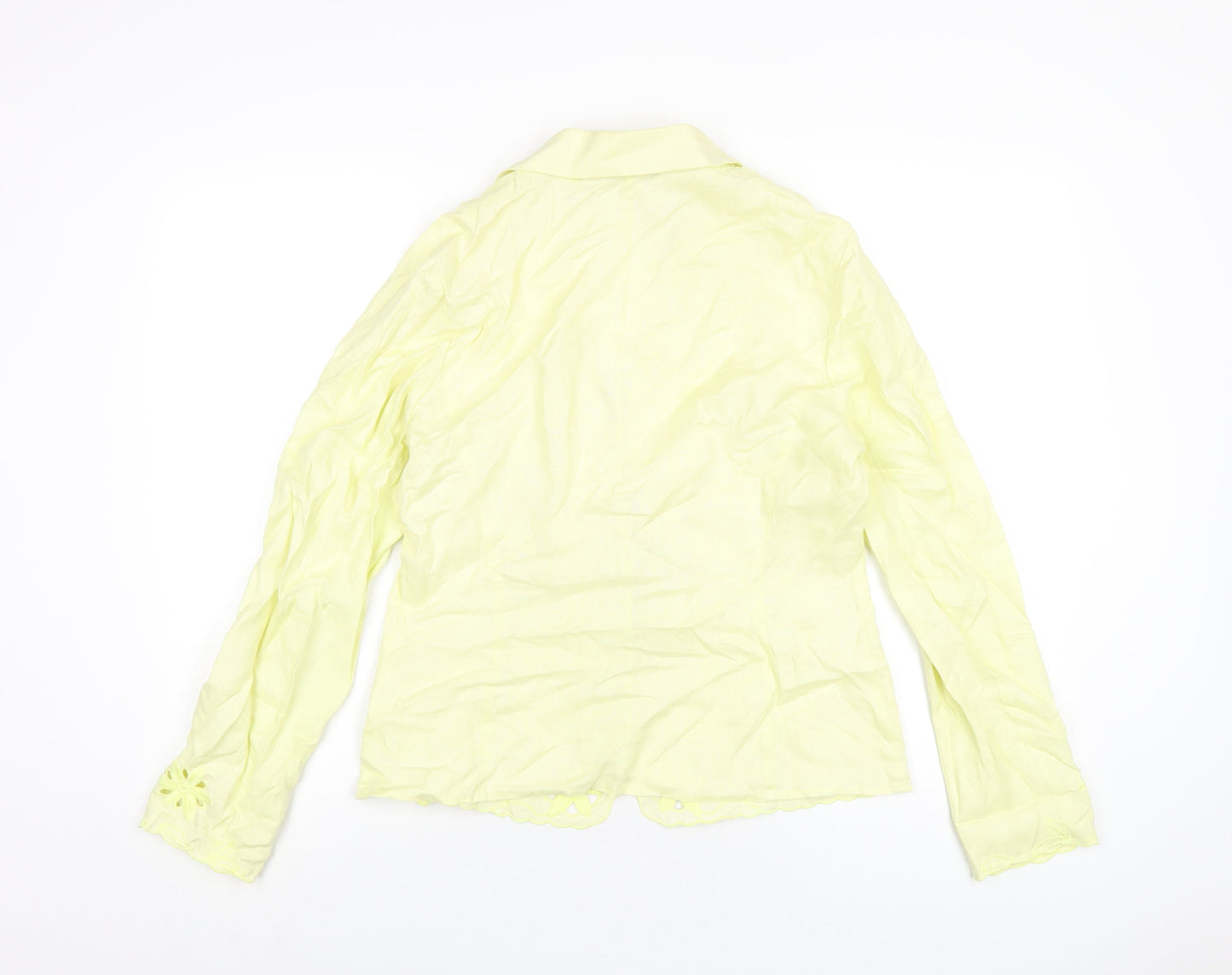 Per Una Womens Yellow Jacket Blazer Size 14 Button