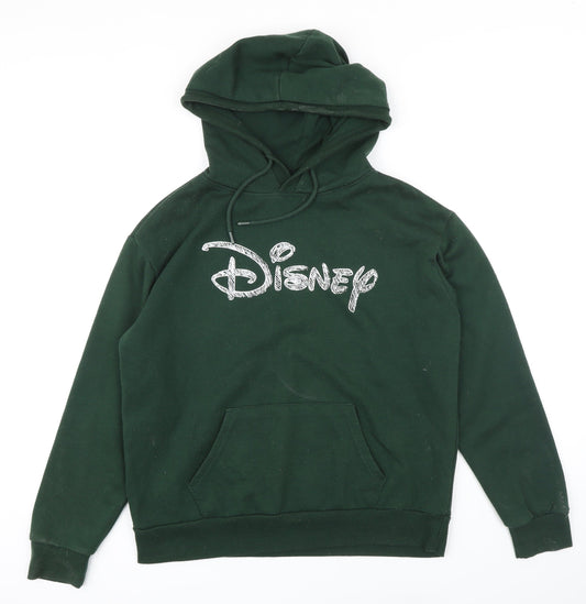 Disney Womens Green Polyester Pullover Hoodie Size S