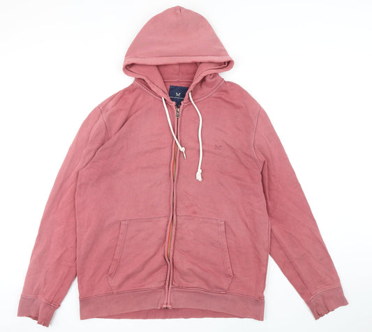 Crew Clothing Womens Pink Polyester Full Zip Hoodie Size XL