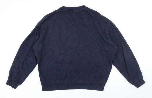 ASOS Mens Blue Cotton Pullover Sweatshirt Size S