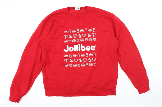 Russell Womens Red Cotton Pullover Sweatshirt Size XL - Jollibee