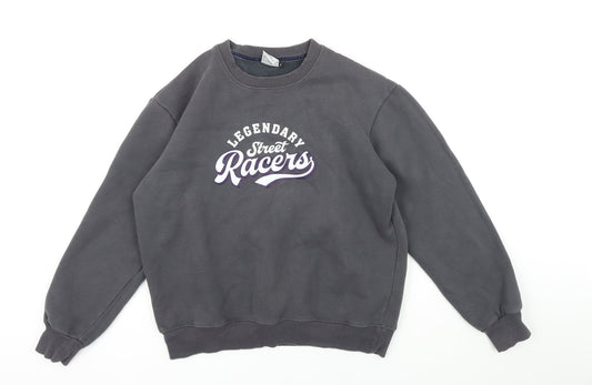 The high grade Boys Grey Cotton Pullover Sweatshirt Size M