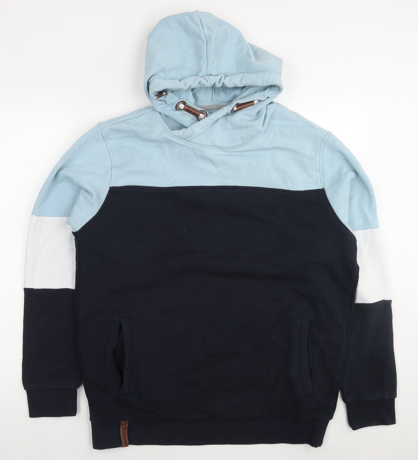 Indicore Mens Multicoloured Cotton Pullover Hoodie Size XL