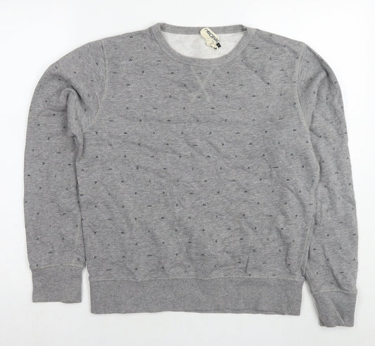 Jack Wills Womens Grey Geometric Cotton Pullover Sweatshirt Size S Pullover