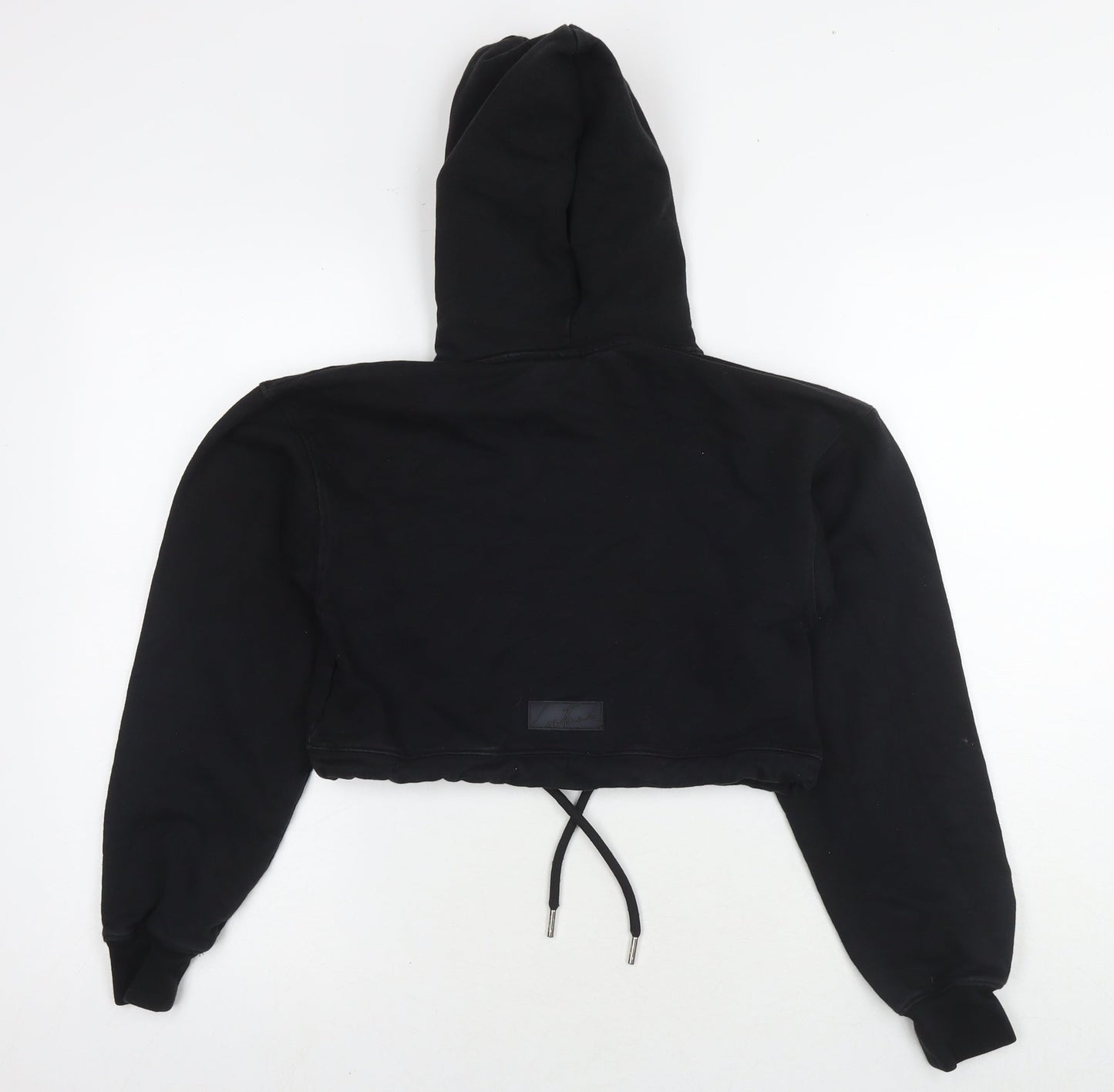 Coulture Womens Black Cotton Pullover Hoodie Size 2XS Pullover - Logo, cropped