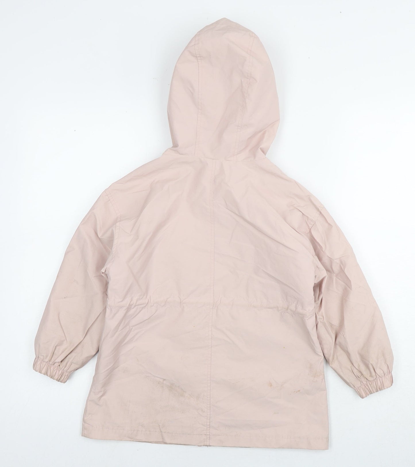 Mango Girls Pink Rain Coat Jacket Size 7 Years Zip