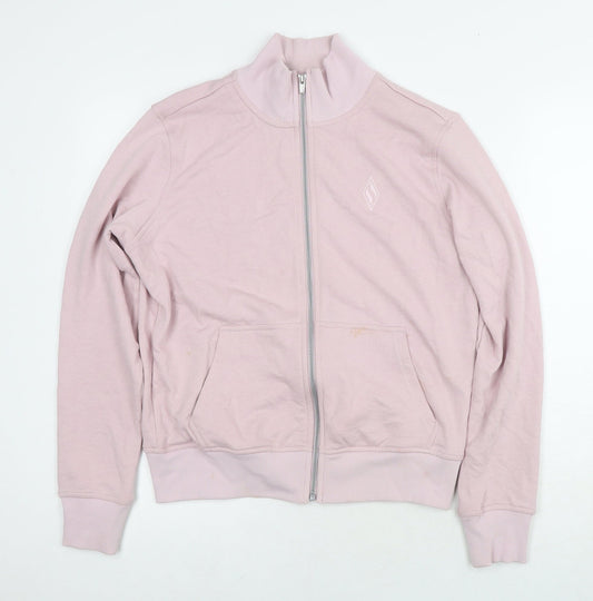 Skechers Womens Pink Cotton Full Zip Hoodie Size M Zip