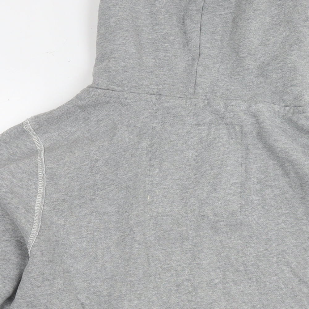 Hollister Mens Grey Cotton Pullover Hoodie Size L - Logo