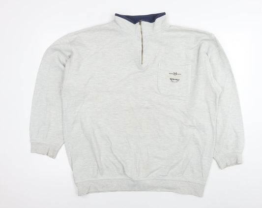 Mannermode Mens Grey Cotton Pullover Sweatshirt Size 2XL