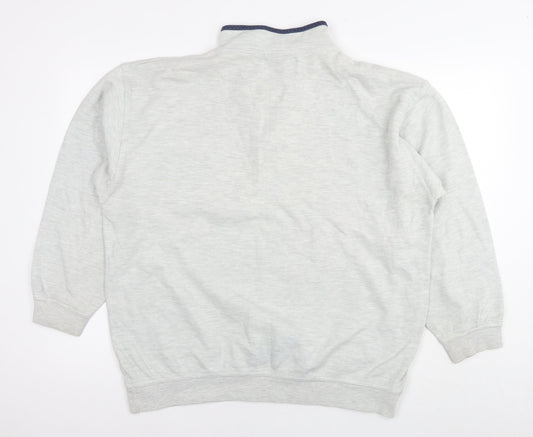 Mannermode Mens Grey Cotton Pullover Sweatshirt Size 2XL