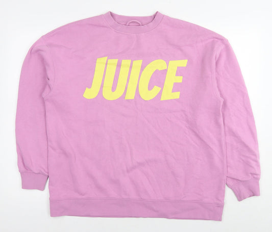 Sinsay Womens Pink Cotton Pullover Sweatshirt Size M Pullover - Juice