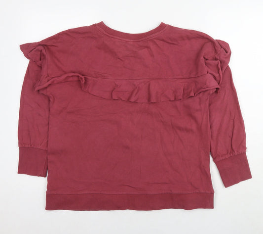 And/Or Womens Red Cotton Pullover Sweatshirt Size 12 Pullover