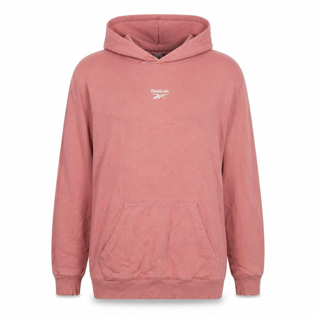 Womens UK M Regular Reebok Pink Pullover Hoodie
