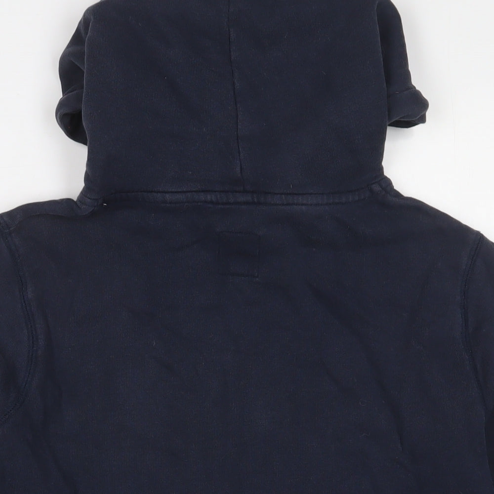 Jack Wills Womens Blue Cotton Pullover Hoodie Size 8 Pullover - Logo, Embroidered