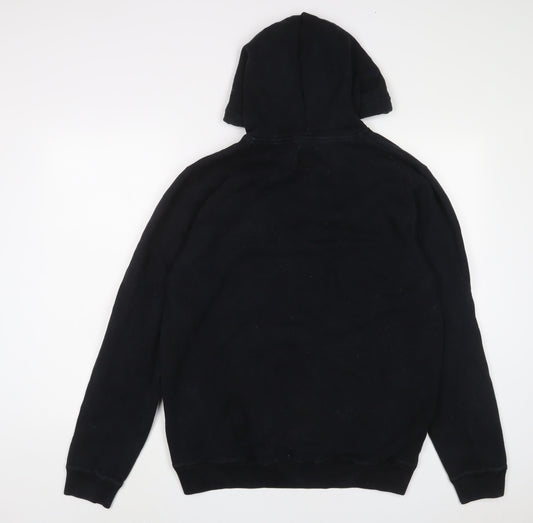 Jack Wills Mens Black Cotton Pullover Hoodie Size S