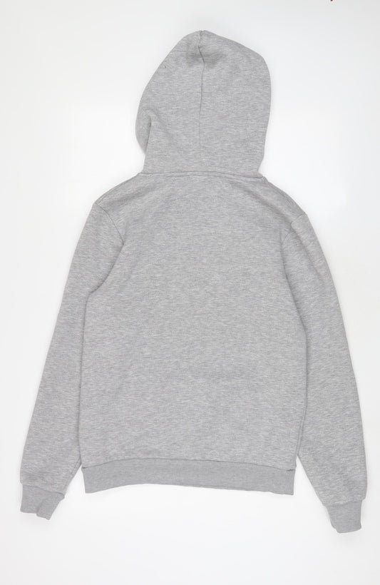 Hype Womens Grey Cotton Pullover Hoodie Size 8 Pullover