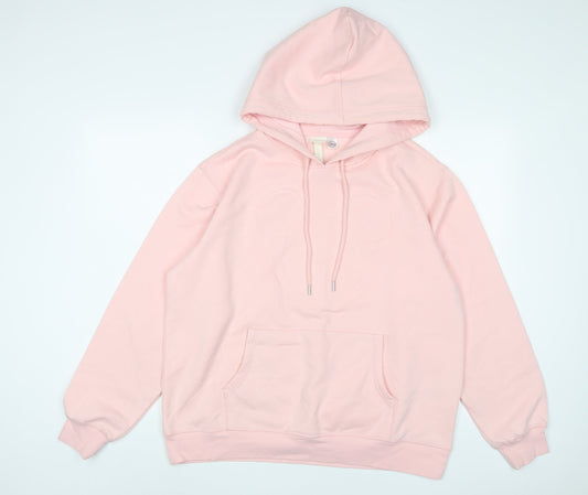 Disney Womens Pink Cotton Pullover Hoodie Size L Pullover - Mickey Mouse
