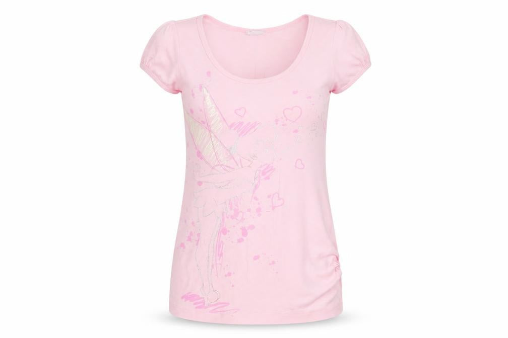 Womens UK Size 10 Disney Pink Cotton T-Shirt