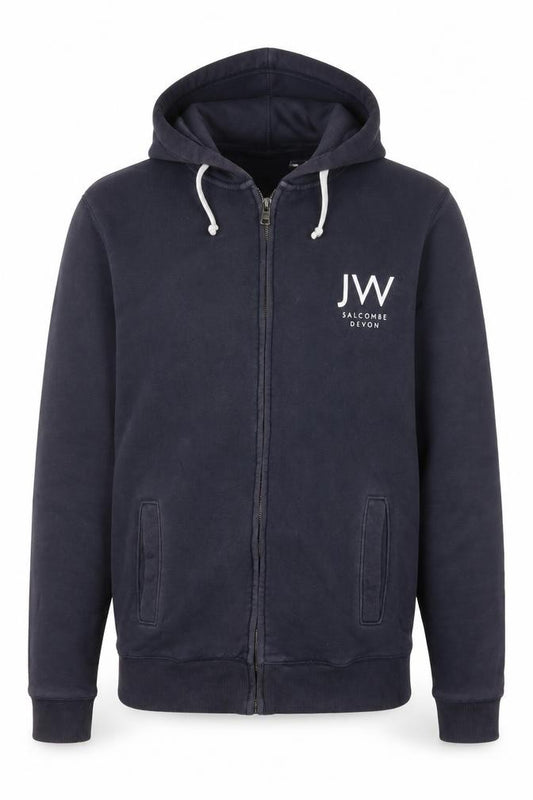 Mens UK M Regular Jack Wills Blue Full Zip Hoodie