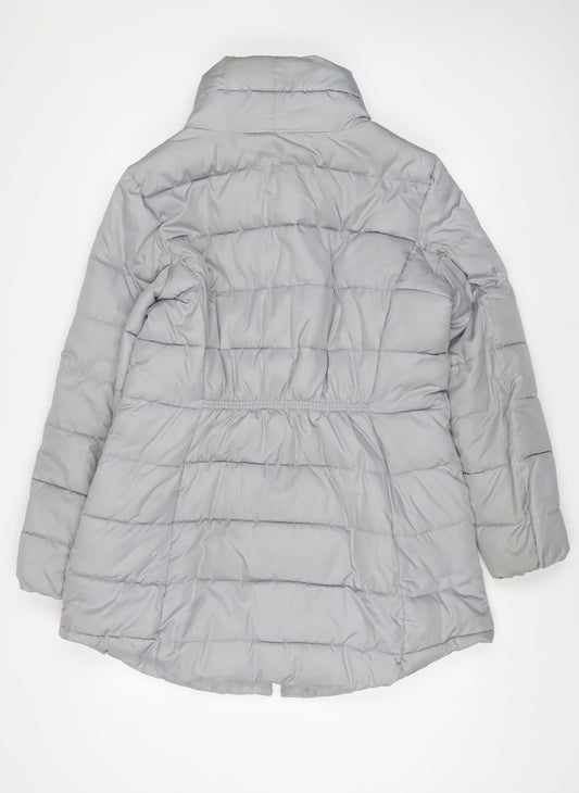 Gap Womens Grey Puffer Jacket Coat Size XL Zip