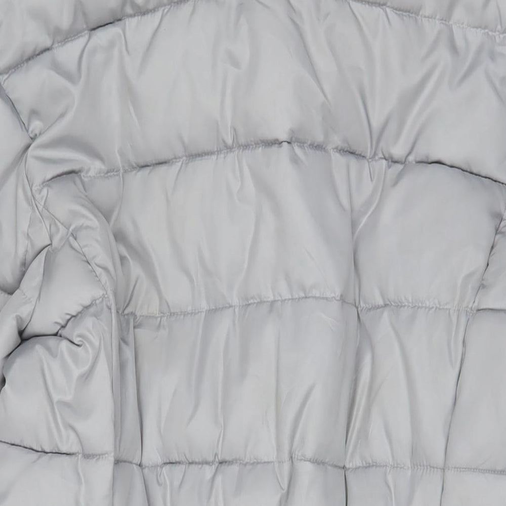 Gap Womens Grey Puffer Jacket Coat Size XL Zip