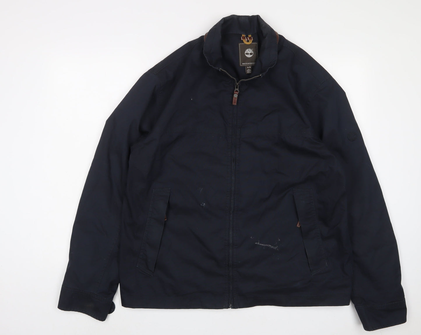 Timberland Mens Blue Jacket Size XL Zip - Waterproof