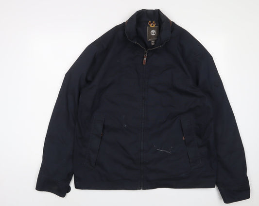 Timberland Mens Blue Jacket Size XL Zip - Waterproof