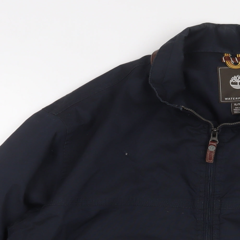 Timberland Mens Blue Jacket Size XL Zip - Waterproof