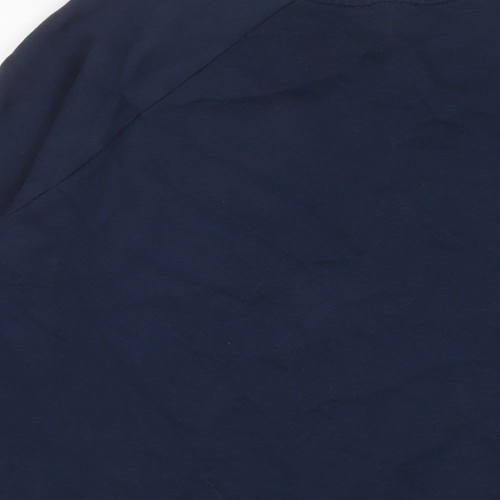 Beaufort + Blake Womens Blue Cotton Pullover Sweatshirt Size M Pullover - Logo, Embroidered