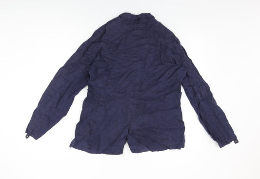 Sandwich Womens Blue Jacket Blazer Size 12 Button