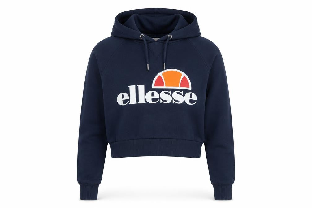 Womens UK 10 Regular ellesse Blue Pullover Hoodie